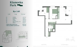 Apartment, 3+kk, 3<sup>th</sup> Floor, 27.4 m<sup>2</sup>