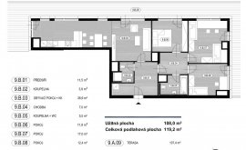 Apartment, 4+kk, 9<sup>th</sup> Floor, 108.0 m<sup>2</sup>