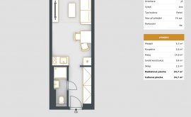 Apartment, 1+kk, 7<sup>th</sup> Floor, 24.7 m<sup>2</sup>