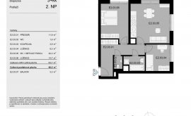 Apartment, 3+kk, 2<sup>nd</sup> Floor, 68.5 m<sup>2</sup>