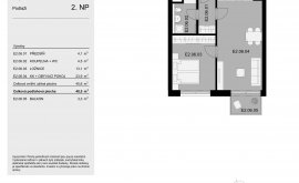 Apartment, 2+kk, 2<sup>nd</sup> Floor, 48.5 m<sup>2</sup>